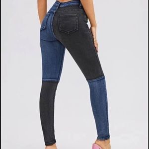 Color block jeans